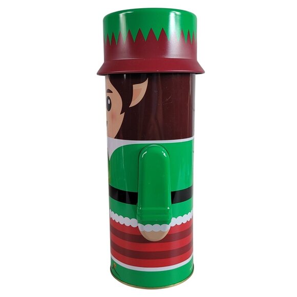 Harry & David Green Elf Tin 9.5" Christmas Gift Candy Cookie Container TIN ONLY - Picture 3 of 10